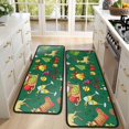 thumbnail image 4 of Kitchen Rugs Sets Of 2,Green Christmas Santa and Snowman Pattern Anti Fatigue Kitchen Mat Rugs Non Slip Washable,Decorative Kitchen Floor Mats for Kitchen,Sink,Laundry,17"x47"+17"x47", 4 of 5