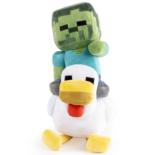 Almohada de peluche Buddy Jay Franco Minecraft, 50 cm, color gris, con forma de pollo