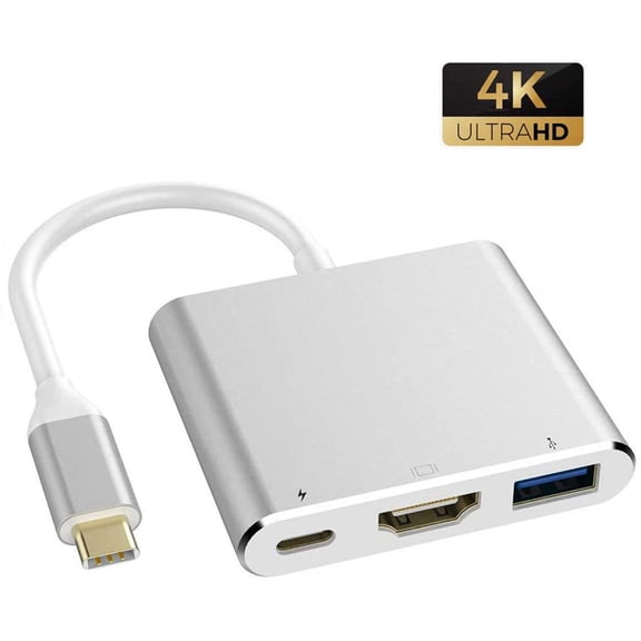 USB C to HDMI Multiport Adapter,Type C to HDMI 4K 30Hz Multiport AV Converter with USB 3.0 Port Mac HDMI Adapter USB C Digital AV Multi Port Adapter