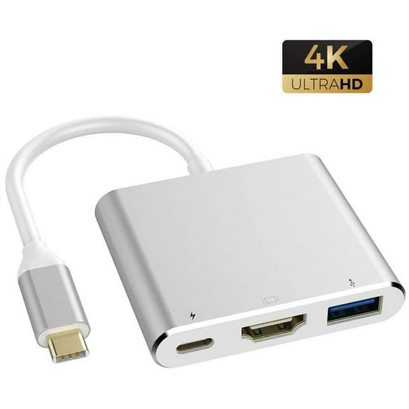 USB C to HDMI Multiport Adapter,Type C to HDMI 4K 30Hz Multiport AV Converter with USB 3.0 Port Mac HDMI Adapter USB C Digital AV Multi Port Adapter,3pack