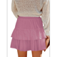 thumbnail image 3 of Falda Pantalón con Volantes y para Mujer, Estilo Casual, de Cintura Alta, Color Violeta, Talla M, 3 of 8
