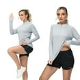 thumbnail image 4 of QPNGRP Women's Long Sleeve Shirts UPF 50+ Sun Protection SPF Quick Dry Lightweight T-Shirt Swim Hiking Runing Fishing Tops Gray XXL, 4 of 7