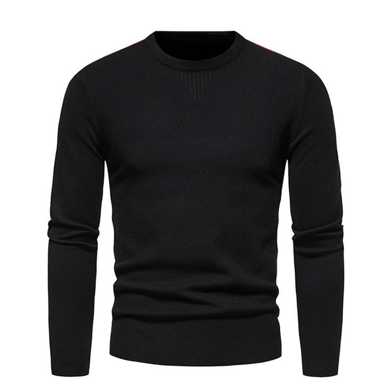 New Men's O-neck Long Sleeve Solid Color Slim Sweater New Men's O-neck Long Sleeve Solid Color Slim Sweater