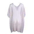thumbnail image 4 of Pompotops Blouse Décontractée Ample en Maille de Plage à Col en V pour Femmes, 4 of 9