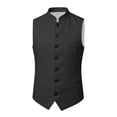 thumbnail image 4 of Byoo Little Boy's Solid Mandarin Collar Multi Pocket Vest Sleeveless Bavarian Top Oktoberfest Blouse, 4 of 5