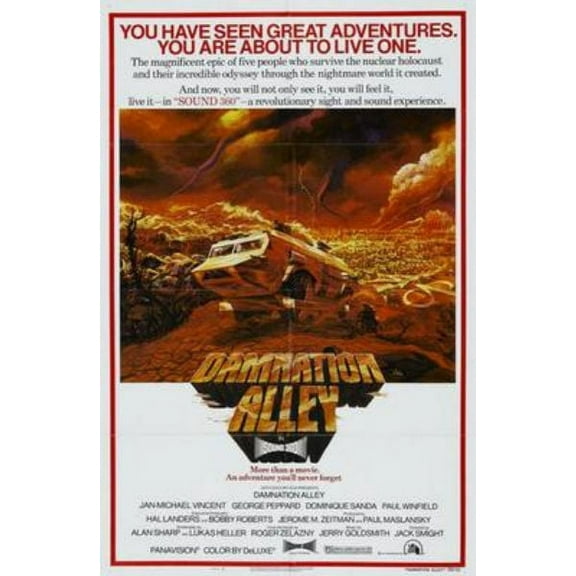 Damnation Alley Movie poster 12x16 Print on Metal Sign 12in x 16in Square Adults Z Posters