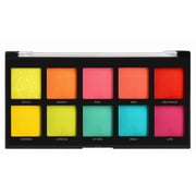 Profusion Cosmetics 10 Color Eyeshadow Palette, Rich Pigmented Multi Finish with Blendable Long-Lasting Formula, Vegan & Cruelty-Free, Neon