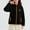 Black, variant on White Girls Fleece Jacket - 100% Polyester Machine Washable Cozy Lightweight Full Zip Stand-Up Collar Elastic Cuffs Side Pockets Relaxed Fit Sizes 4-15,Size 11-12 T