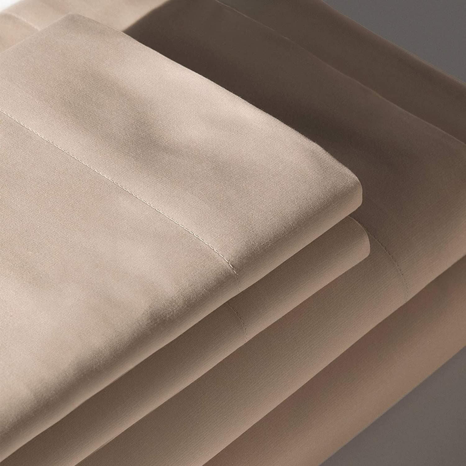 Silvon Silver Infused Bed Sheets Set | Woven with Pure Silver and Premium Breathable Supima Cotton (Full, Sand/Beige)