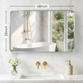 thumbnail image 2 of Gianna Anti-Fog Bathroom Wall Mirror – 32" x 48" Shatterproof Vanity Mirror with Rectangular Metal Frame, Sliver, 2 of 5