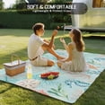 thumbnail image 4 of Teal Red Coastal Outdoor Rug for Patio/Deck/Porch, Non-Slip Large Area Rug 6 x 9 Ft, Nautical Seahorse Beach Coral Starfish Indoor Outdoor Rugs Washable Area Rugs, Camping Rug Carpet Runner, 4 of 8