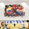 thumbnail image 3 of Spider-man Wall Sticker 3D Wall Sticker Children wall sticker Cartoon character wall sticker Cartoon background Wall decoration Birthday gift Children bedroom decoration 60*40CM, 3 of 4