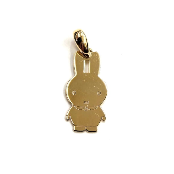 14k yellow Gold Miffy Rabbit Bunny animal Pendant charm Gift fine jewelry 1.1g