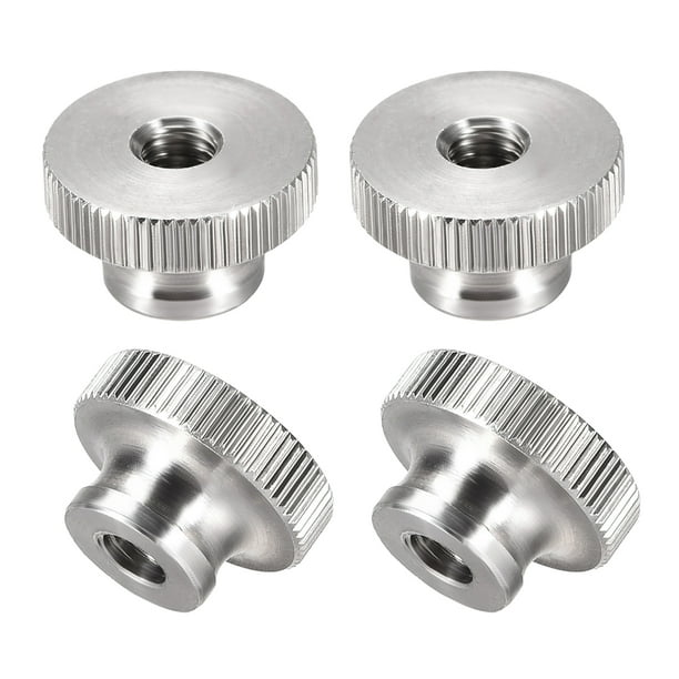 Knurled Thumb Nuts M6 Round Knobs with 304 Stainless Steel 4Pcs