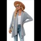 thumbnail image 2 of Cárdigan para Mujer, Elegante, Informal, de Larga, Abierto, Gris, Azul, Talla M, 2 of 6