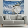 thumbnail image 4 of Coolnut Tapestry Wall Hanging Watercolor Reindeer Tapestry Polyester Tapestry Bright Wall Art Wall Blanket Wall Decor for Bedroom Living Room Dorm Decor（60 x 51 inch） Home Decor Gifts, 4 of 7