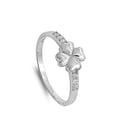 thumbnail image 4 of White CZ Four Leaf Heart Clover Luck Ring 925 Sterling Silver Band Jewelry Female Size 10, 4 of 4