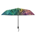 thumbnail image 3 of Rainbow Grass All Weather Umbrella Triple Folding Parasol 6 Ribs UV Protection Portable, 3 of 8