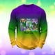 thumbnail image 1 of Ceisia Men's Mardi Gras Gradient Waffle-Knit Sweatshirt | Relaxed Spring/Summer Casual Top Gift, 1 of 5