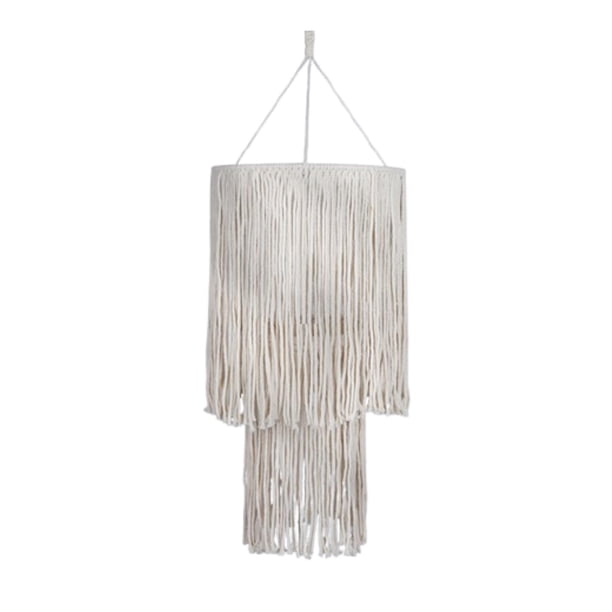Pantalla de lámpara de techo de macramé, pantalla de lámpara colgante, moderna, bohemia, decorativa, nórdica Estilo D