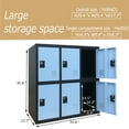 thumbnail image 2 of MECOLOR MECOLOR-Metal shcool Locker for Girls Bedroom and Playroom Storage for Clothes,Bags,Toys and Book (Blue, W6D-Padlock), 2 of 12