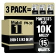 thumbnail image 3 of Mobil 1 Advanced Full Synthetic Motor Oil 5W-30, 5 Quart (Pack of 3), 3 of 10