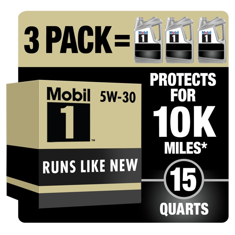 Mobil 1 Advanced Full Synthetic 5W-30 Motor Oil, Triple Action