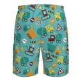 thumbnail image 6 of Kdxio Trucks And Excavators Pattern Mens Casual Shorts - Drawstring Summer Beach Sports Shorts for Men, 6 of 9