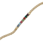 Personalized Planet Family Sterling Silver or 14K Gold over Silver Birthstone Bracelet