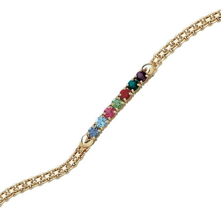 Personalized Planet Family Sterling Silver or 14K Gold over Silver Birthstone Bracelet