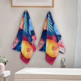 thumbnail image 4 of Colorful Tropical Fishes Leaves Starfishes Hand Towel Absorbent Bath Towels for Bathroom Sports Gym 28" x 14" Set of 2, 4 of 8