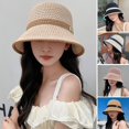 thumbnail image 5 of Wide Brim Anti-UV Cotton Linen Big Visors Breathable Fisherman Cap Fisherman's Hat Beach Cap Sun Hat Bucket Hat KHAKI, 5 of 8