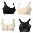 thumbnail image 2 of Women‘s Front Closure Sports Bra Wirefree Padded Support Longline Workout Tank Top Bra, 2 of 12