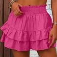 thumbnail image 4 of WILLBEST Pantalones Casuales de Mujer, Moda, Color Sólido, Pierna Ancha, Pantalones Cortos, Culottes Casuales para Uso Diario Mediana, 4 of 5