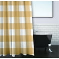 thumbnail image 3 of Simply Daisy 70" W x 73" L Gingham Plaid Polyester Shower Curtain, Golden Mustard [1 Ct], 3 of 5