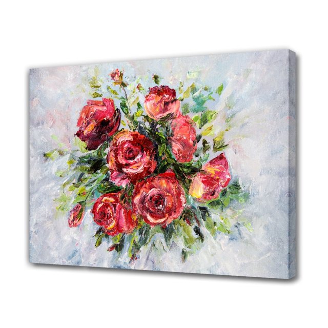 Póster de lienzo con diseño de flores de amor, decoración para dormitorio, paisaje deportivo, decoración para oficina, regalo, estilo marco, 20 x 30 cm