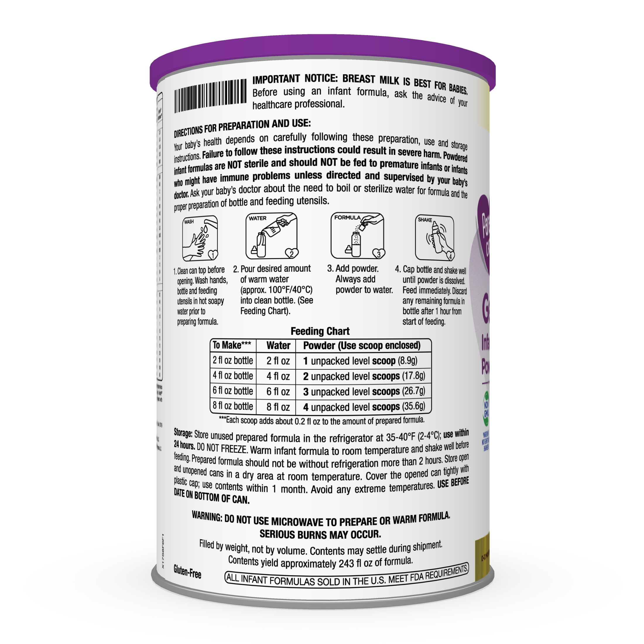 parents choice pro sensitive formula