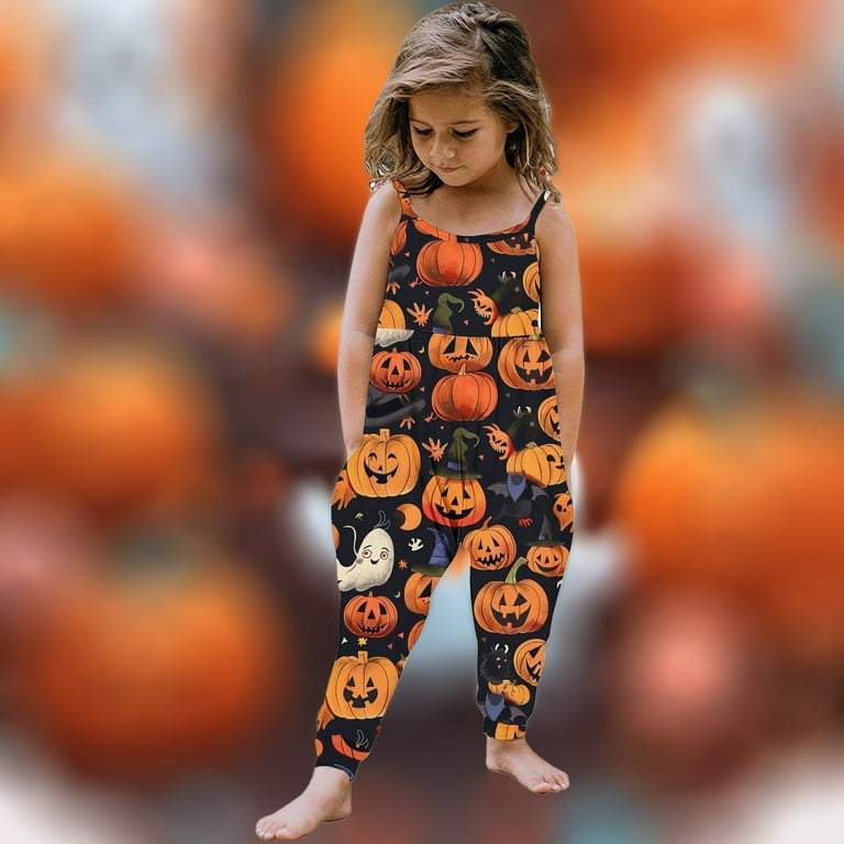 Zwiiyzr 1-6 Years Toddler Baby Girl Jumpsuit One Piece Halloween