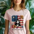 thumbnail image 2 of Jesus Patriotic Floral Shirt – One Nation Under God Christian USA Tee, Ash, 2XL, 2 of 6