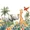 jungle animals-2, variant on RisChhery Blackout Curtains, Tropical rainforest animals Print, Thermal Insulated, Grommet Top, 42 x 84 Inches, Set of 2