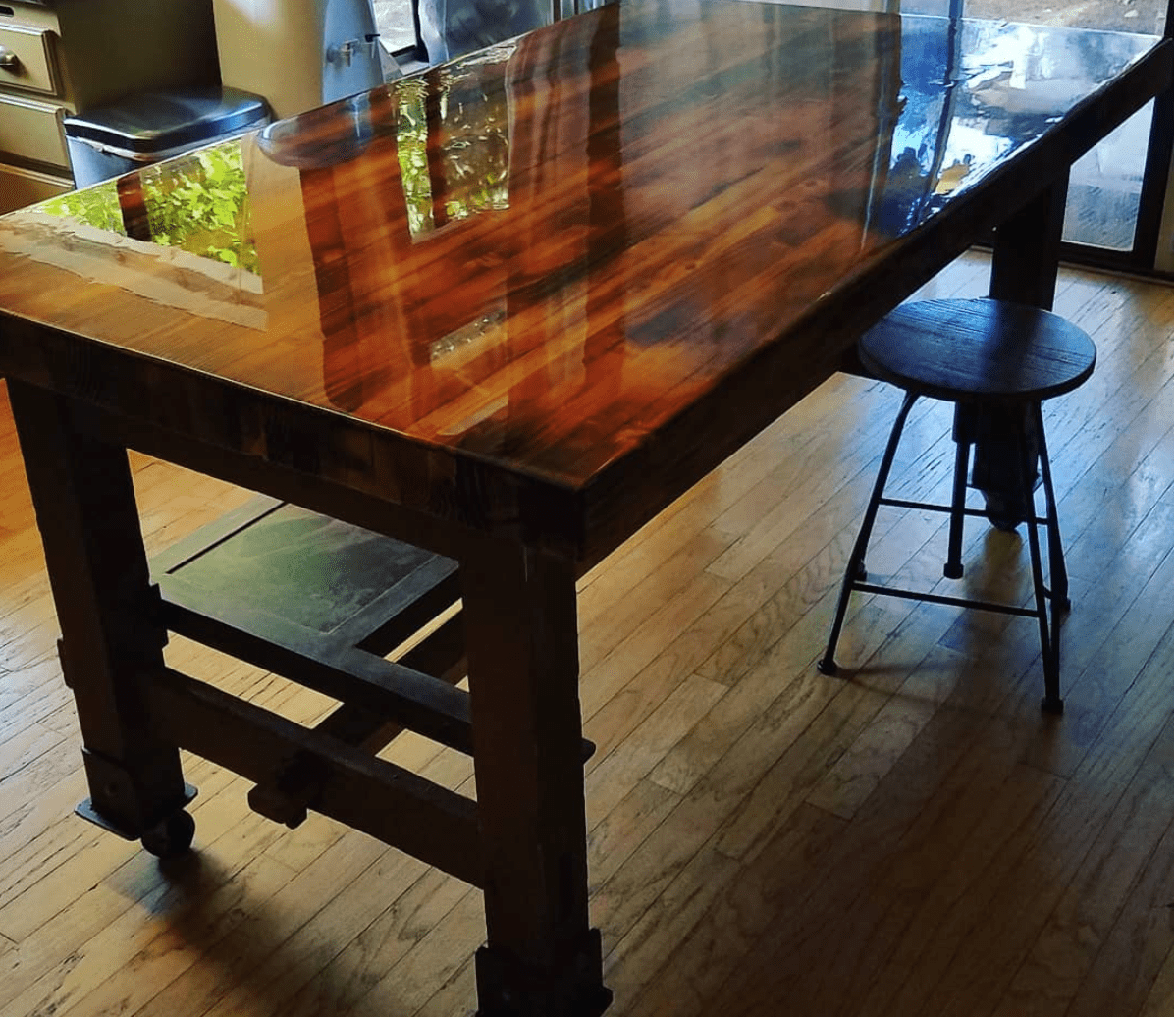 Crystal Clear Bar Table Top Resin Coating For Wood Tabletop Crystal Clear Bar Table Top Resin Coating For Wood Tabletop 1 Gallon Kit Com
