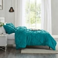 thumbnail image 2 of Pinch Pleat Duvet Cover Set, 3Pc Luxurious Premium Pintuck Style Comforter Cover, 2 of 18