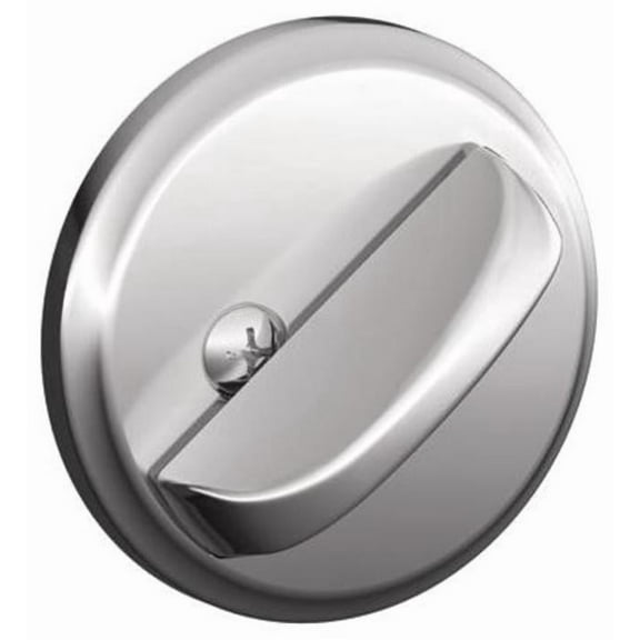 Schlage B81-625 Polished Chrome Door Bolt with Exterior Plate, Key Lock, 2.25 in L x 2.75 in W x 2.75 in H