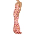 thumbnail image 3 of Women Y2K Floral Print Spaghetti Strap Bodycon Maxi Dress Deep V Neck Long Dress Sexy Backless Summer Streetwear, 3 of 8