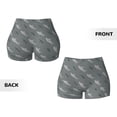 thumbnail image 5 of Xecao Party Shark Cute Print Workout Shorts for Women Soft Smooth Gym Yoga Scrunch Active Tennis Workout Running Shorts, 5 of 9