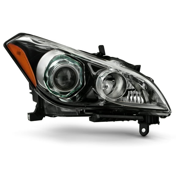 AKKON - Fits 2011-2013 Infiniti M37 M56 2014 Q70 [HID/Xenon] w/o AFS Projector Black Headlight Passenger Right Side Replacement
