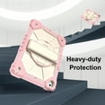 thumbnail image 6 of ELEHOLD Rugged Hybrid Case For iPad 6th Generation, with Built-in Kickstand 360° Rotating Handstrap Crossbody Shoulder Strap Shockproof Heavy Duty Case, Rose Gold+Beige, 6 of 10