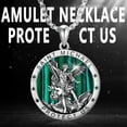 thumbnail image 4 of CACA LADY Holy Archangel Malachite Necklace 925 Sterling Silver Patron Amulet Medal Jewelry for Men, 4 of 5