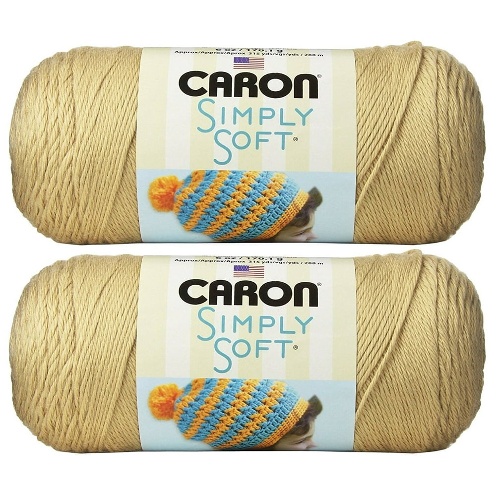 Bulk Buy Yarn Solids (2pack) (Bone), 2 skeins of Caron simply soft