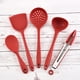 thumbnail image 2 of Injueey Utensilio de cocina de 5 uds., utensilio de cocina antiadherente de silicona resistente al calor, herramienta para hornear, cuchara, cucharón Cocina y Comedor rojo Injueey HA2216-01B, 2 of 6